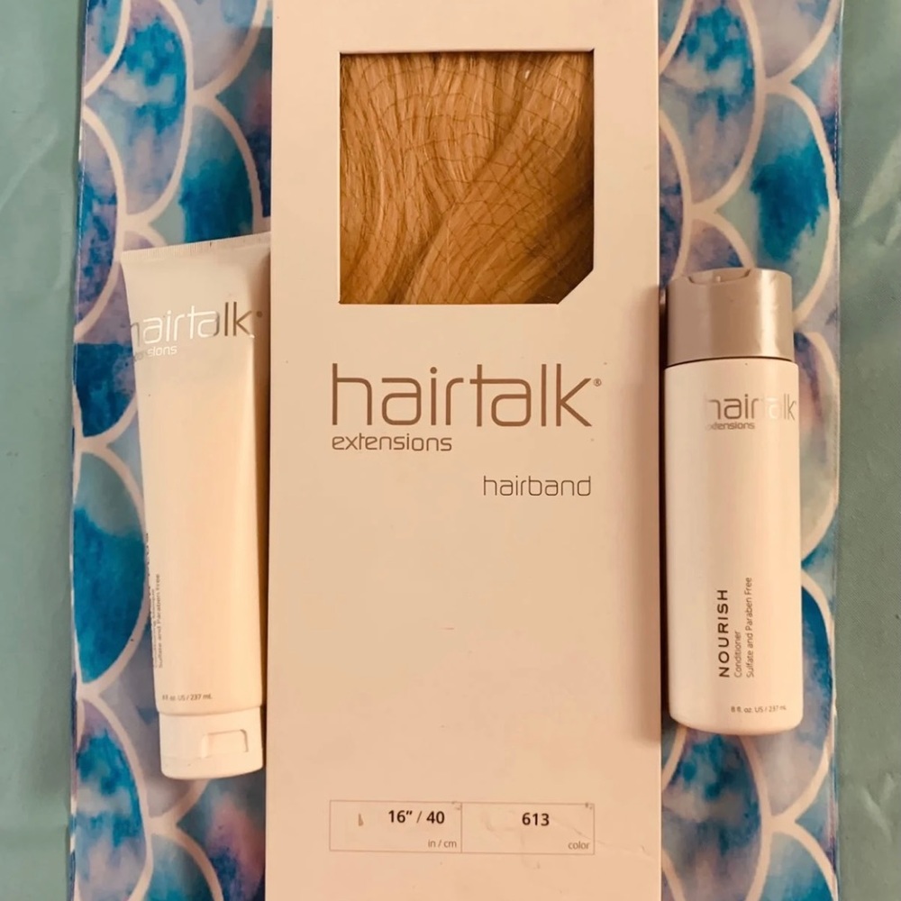 Hair talk blonde extensions Halo